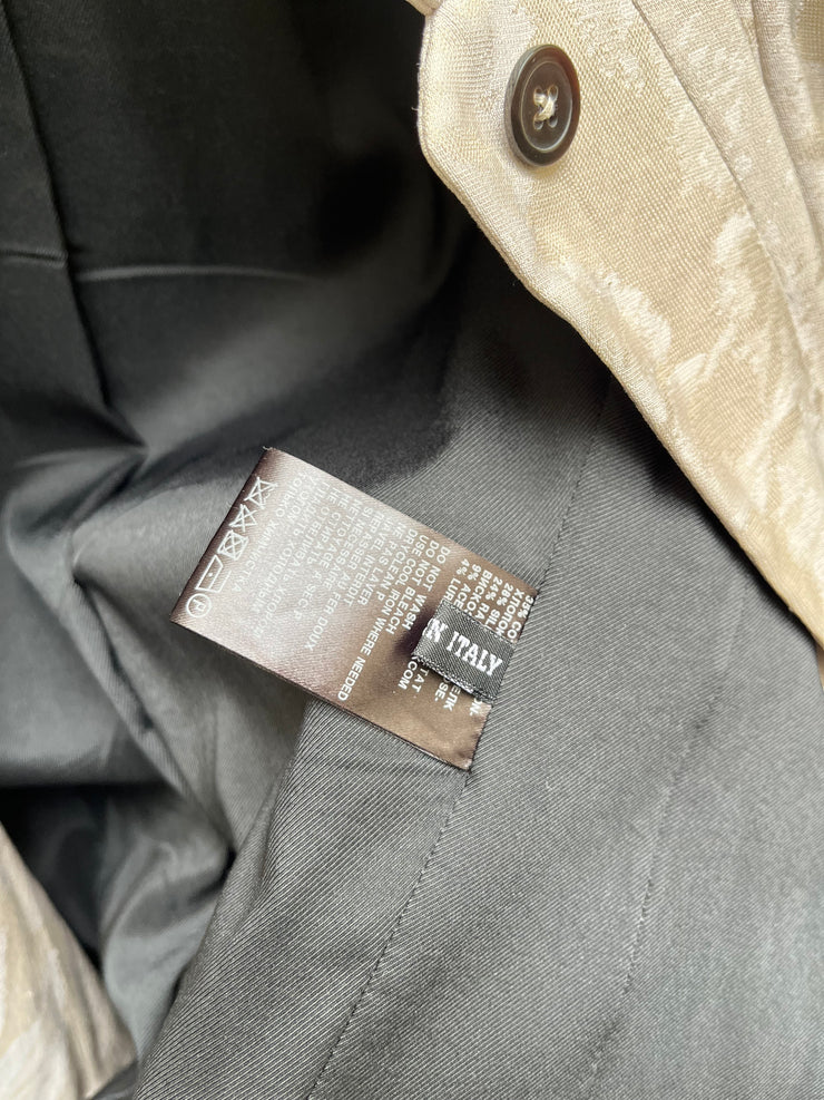 (New Arrival) ANN DEMEULEMEESTER - Cotton and silk long patterned jacket