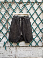 (New Arrival) RICK OWENS - FW15 "SPHINX" Virgin wool Pod shorts with sequins details