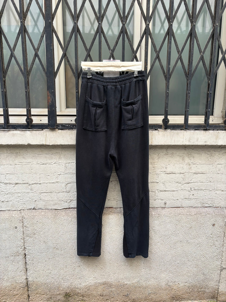 (New Arrival) 14TH ADDICTION - Wide cotton joggers with biker patches