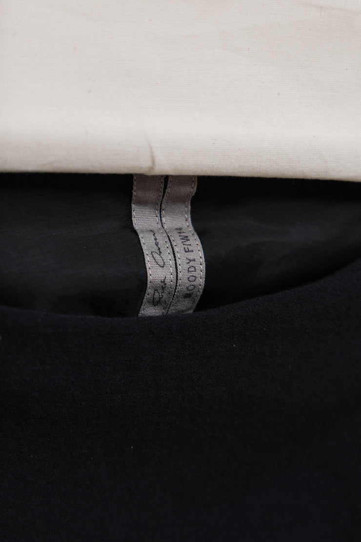 RICK OWENS - FW14 "MOODY" Egg wool sweater with bottom drawstrings