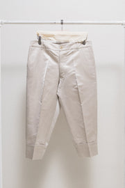 RICK OWENS REVILLON - FW06 Silk textured silver pants with leg pleats