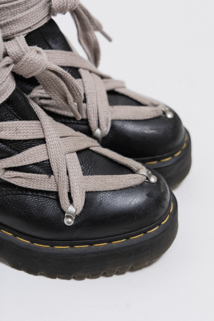 RICK OWENS X DR MARTENS - 2022 1460 Quad pentagram jumbo lace boots