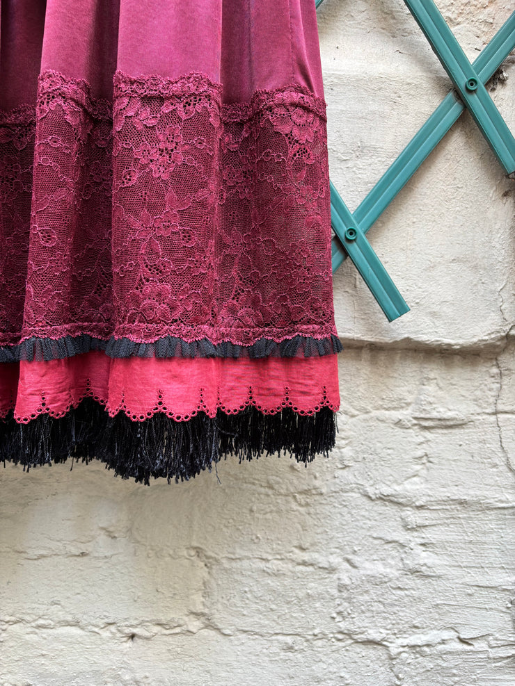 (New Arrival) UNDERCOVER - SS05 « But Beautiful II » Monster mini fringed dress with embroidered teeth (runway)