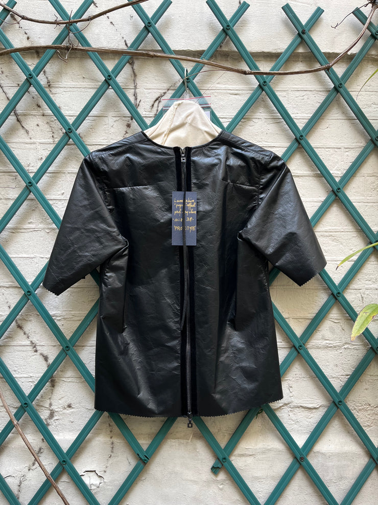 (New Arrival) UDO EDLING - Paper effect lambskin scuba tee