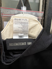 (New Arrival) ANN DEMEULEMEESTER - SS02 Silk officer jacket with decorated metal buttons (runway)