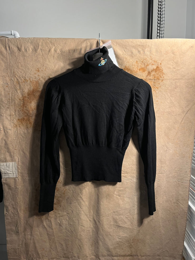 (Pre Sale) VIVIENNE WESTWOOD - 90’s cropped turtleneck sweater with orb detail