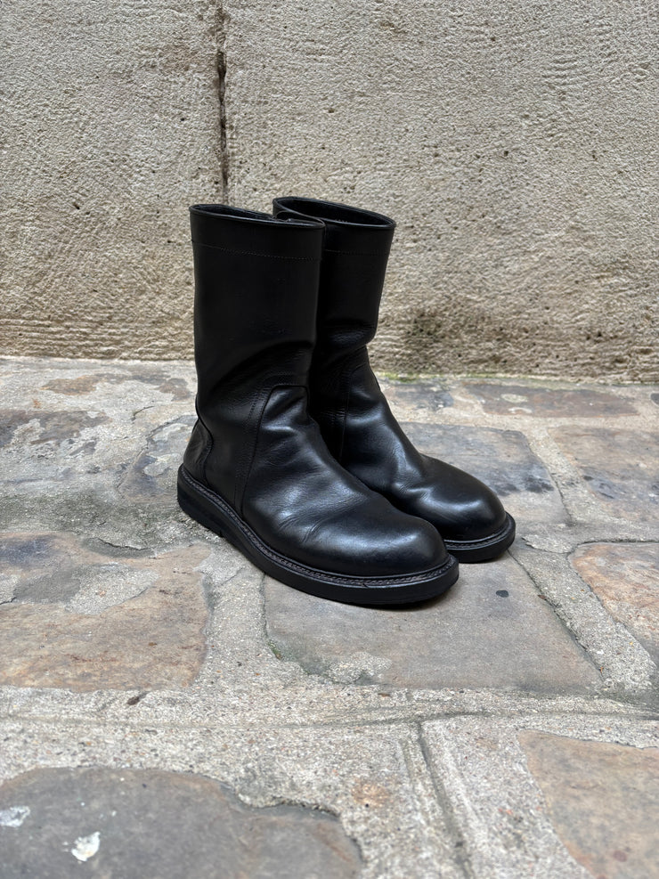 (New Arrival) RICK OWENS - Leather creeper boots