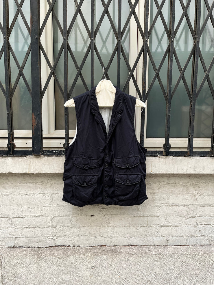 (New Arrival) CHRISTIAN PEAU - Cotton fisherman vest with leather trim
