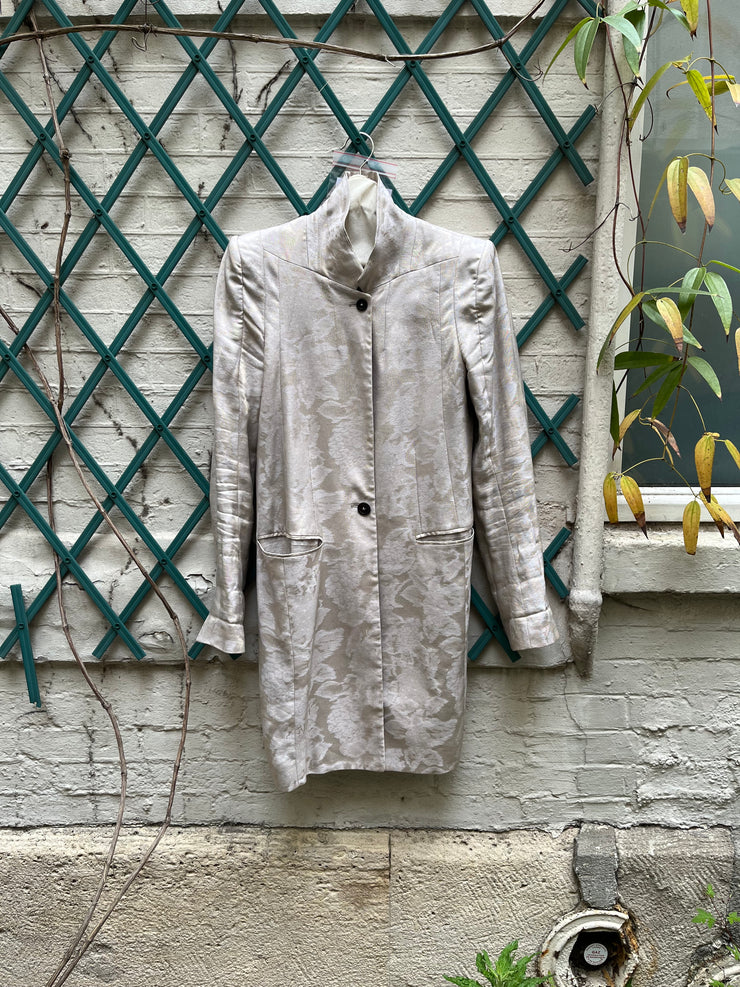(New Arrival) ANN DEMEULEMEESTER - Cotton and silk long patterned jacket