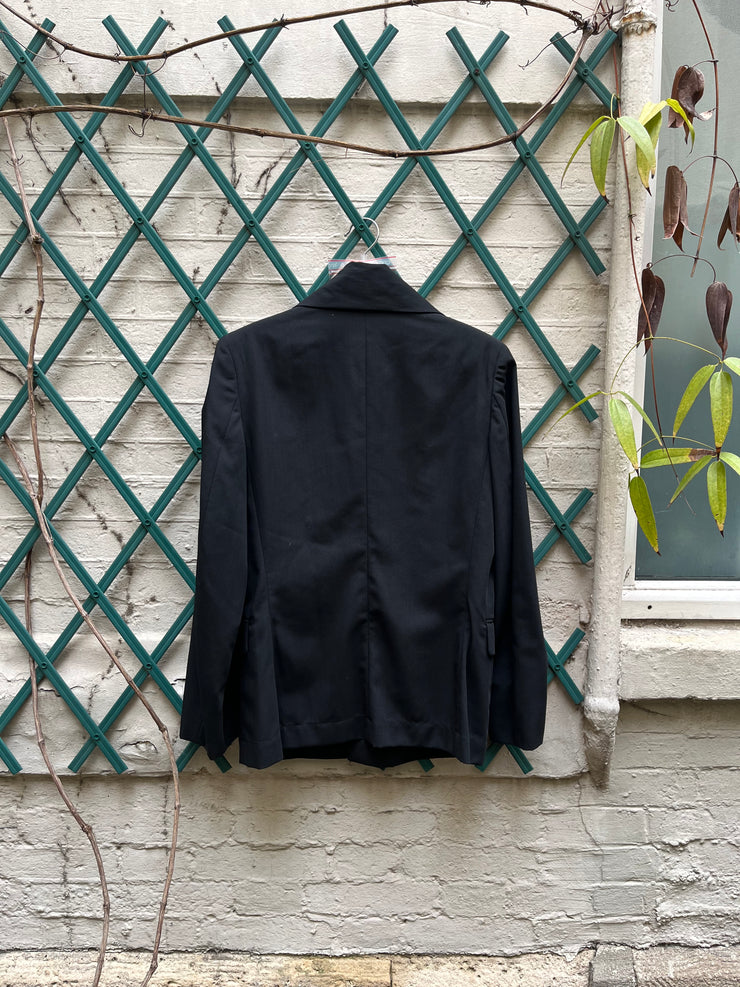 (New Arrival) COMME DES GARÇONS - SS91 Fine wool button up jacket with scarf collar