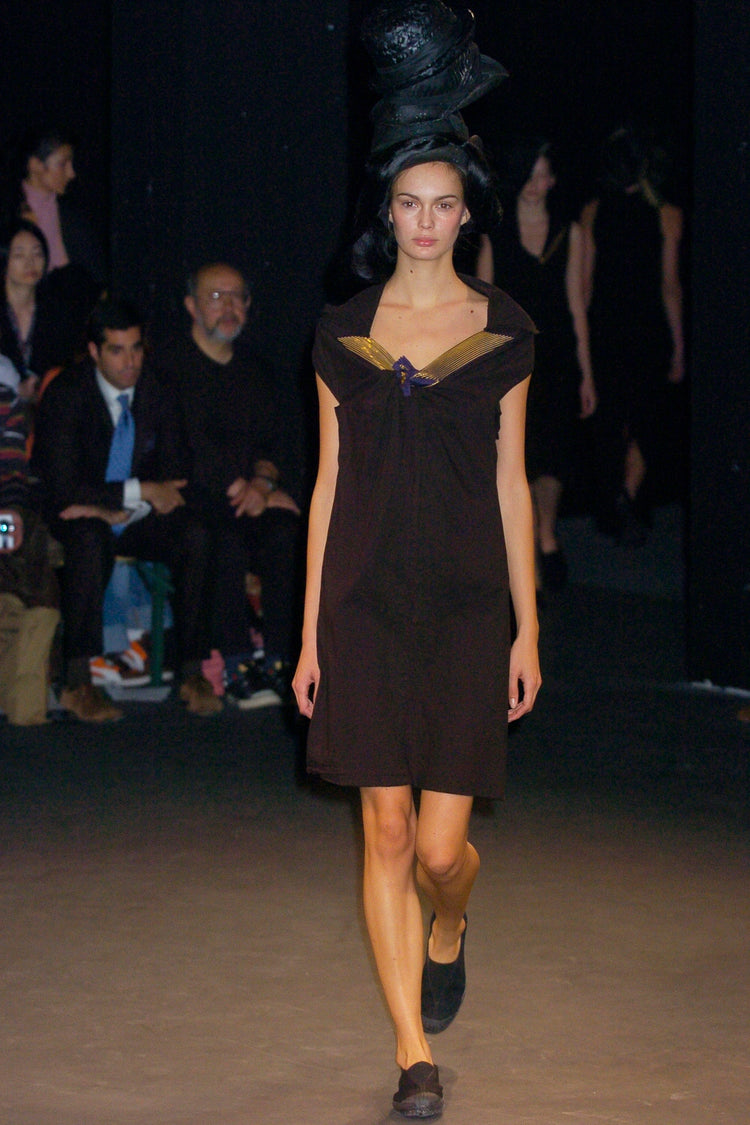 JUNYA WATANABE - SS05 Cotton dress with signature collar zippers