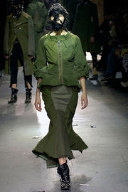 JUNYA WATANABE - FW06 Military cotton draped skirt with zippers and pocket details