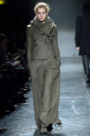 ANN DEMEULEMEESTER - FW06 Wool and ramie blend double breasted jacket (runway)