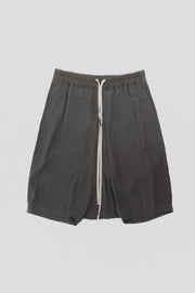 RICK OWENS - FW16 "MASTODON" Low crotch shorts with drawstrings