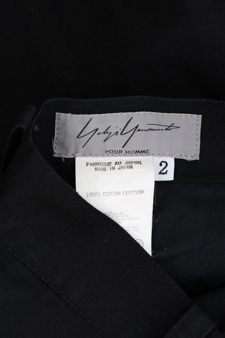 YOHJI YAMAMOTO POUR HOMME - Straight cotton pants (00&