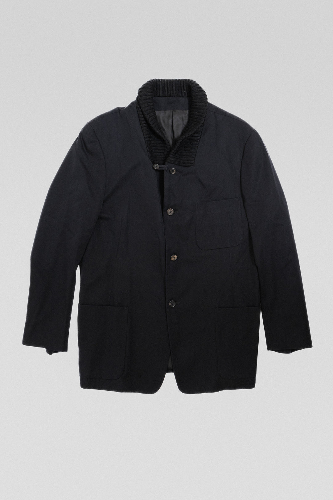 YOHJI YAMAMOTO Y'S FOR MEN - Button up gabardine jacket with