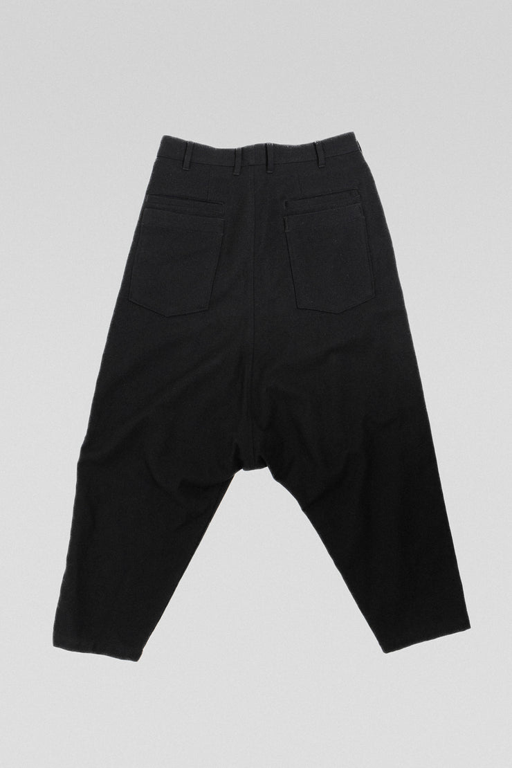 YOHJI YAMAMOTO POUR HOMME - FW14 Heavy wool low crotch pants with a side zipper