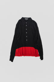 ANN DEMEULEMEESTER - Button up shirt with a red detail (90's)