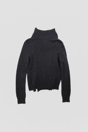 ANN DEMEULEMEESTER - FW04 Merino and alpaca wool button up sweater