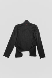 A.F VANDEVORST - Faux suede jacket with opening bottom panels