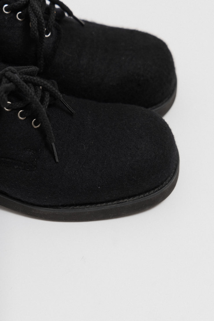 COMME DES GARÇONS TRICOT - Felted wool derbies with square toes