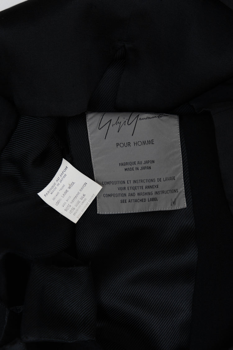 YOHJI YAMAMOTO POUR HOMME - FW93 Wool vest with side cutouts – L