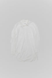 YOHJI YAMAMOTO POUR HOMME - FW19 Long cotton shirt with a scarf collar