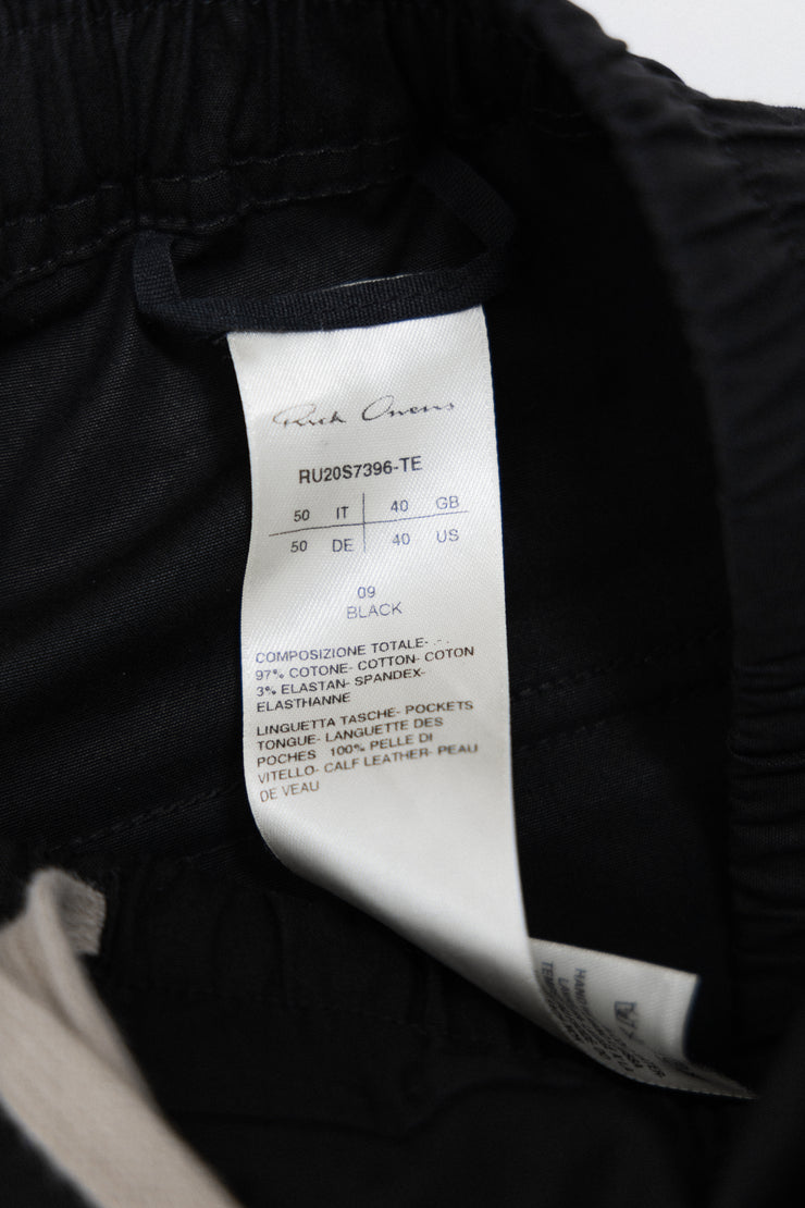 RICK OWENS - SS20 "TECUATL" Cotton cargo pants with zipper pockets