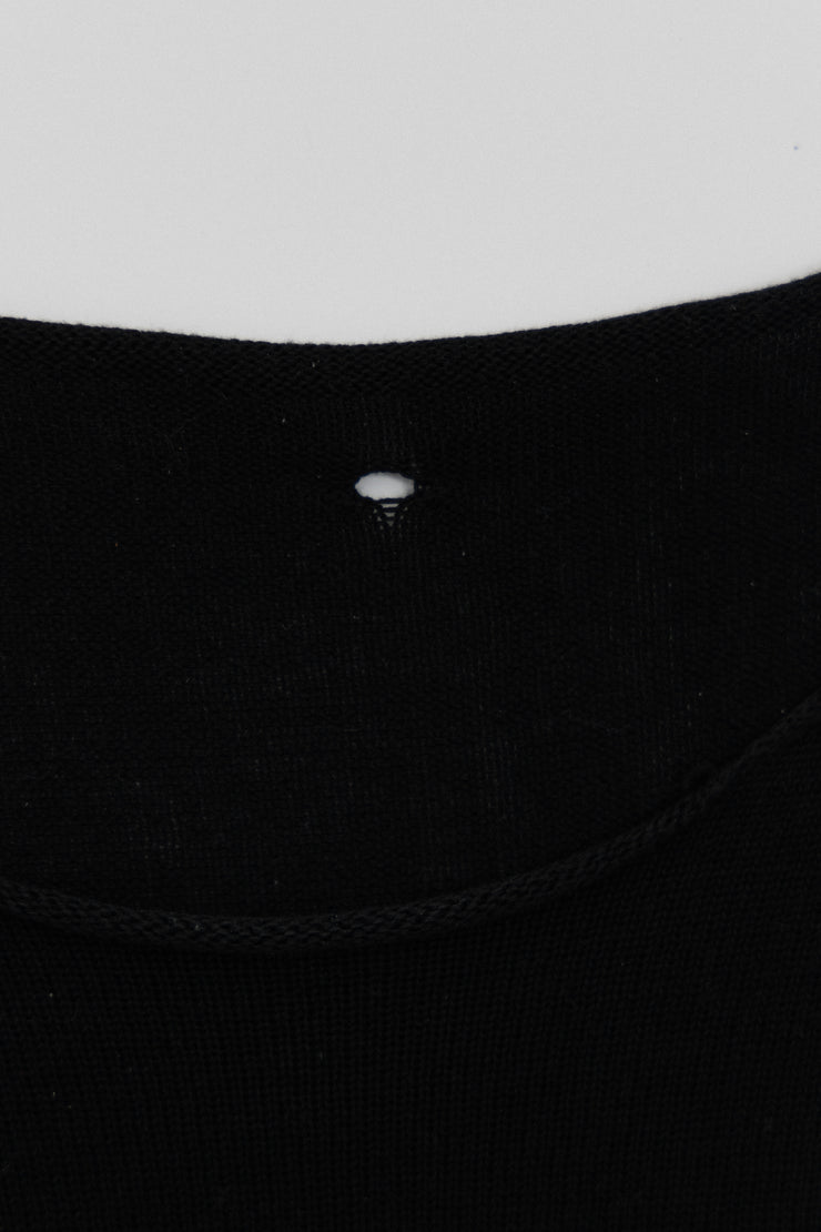 LABEL UNDER CONSTRUCTION - Thin cotton sweater with raw cut edges and sleeve details