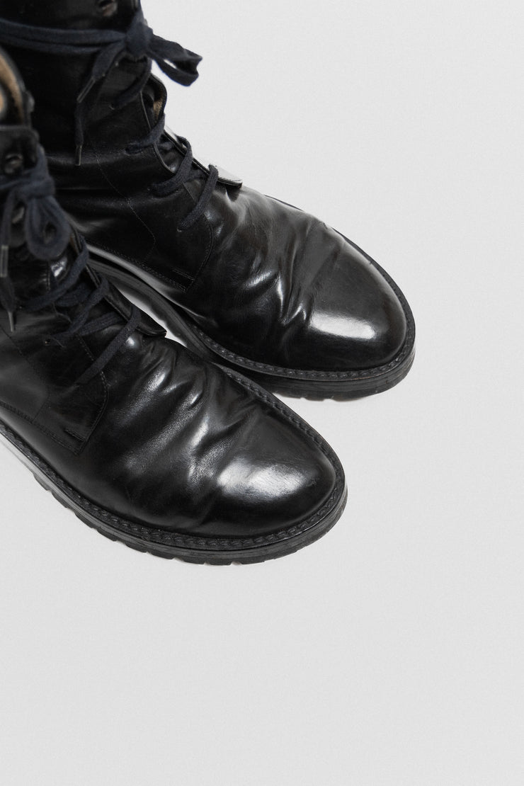 ANN DEMEULEMEESTER - Lace up leather boots (90&