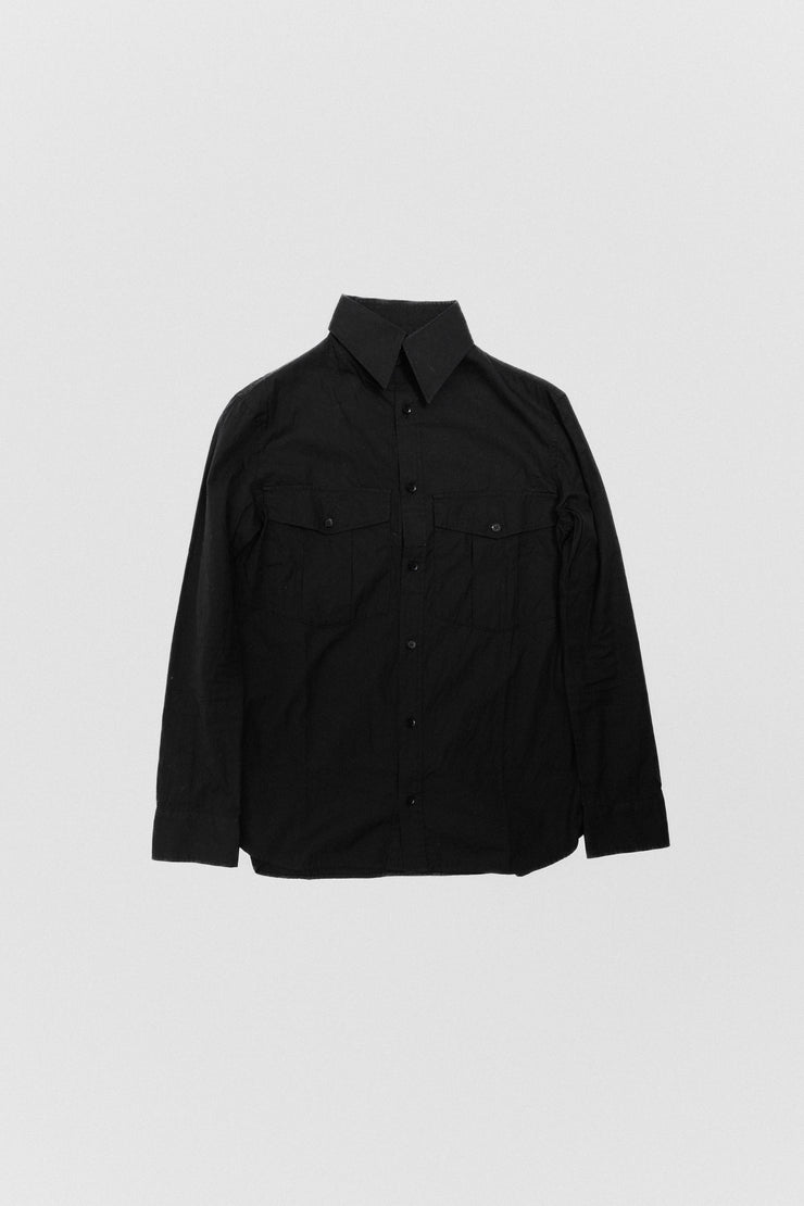 YOHJI YAMAMOTO - SS10 Button up cotton shirt with chest pockets