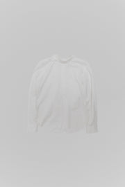 NOIR KEI NINOMIYA - White cotton blouse with neck straps