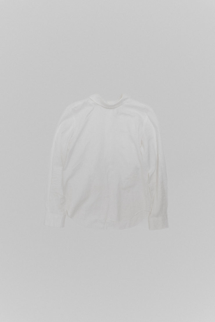 NOIR KEI NINOMIYA - White cotton blouse with neck straps