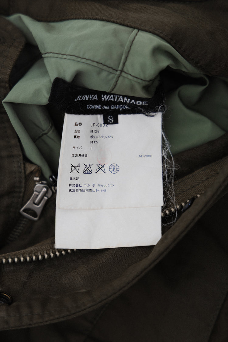 JUNYA WATANABE - FW06 Military cotton draped skirt with zippers