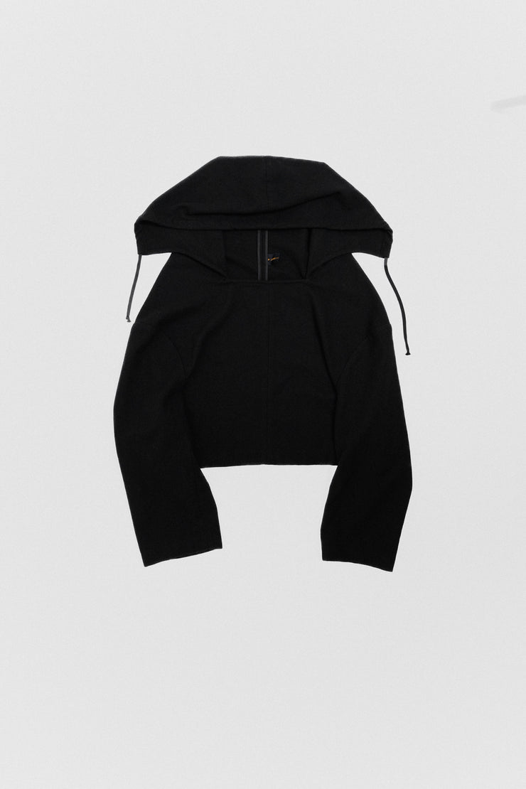 COMME DES GARCONS - FW96 Wool cropped jacket with a wide hood