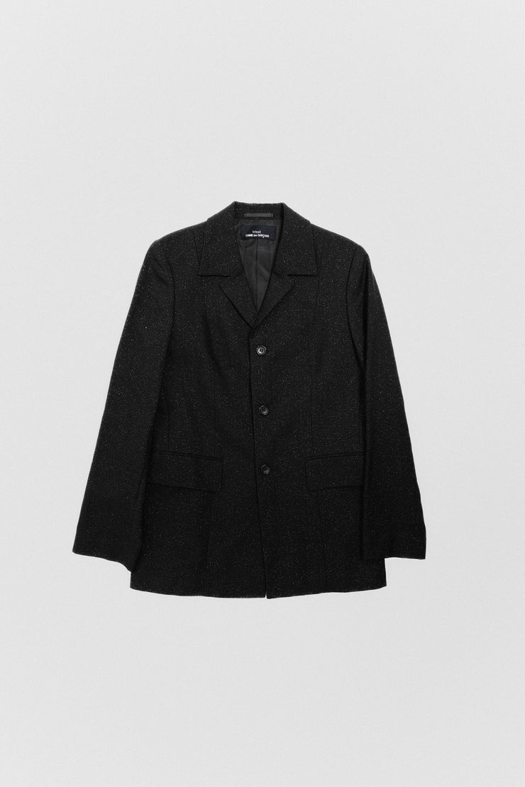 COMME DES GARCONS TRICOT - FW95 3B Wool blazer jacket with glittery pinstripe