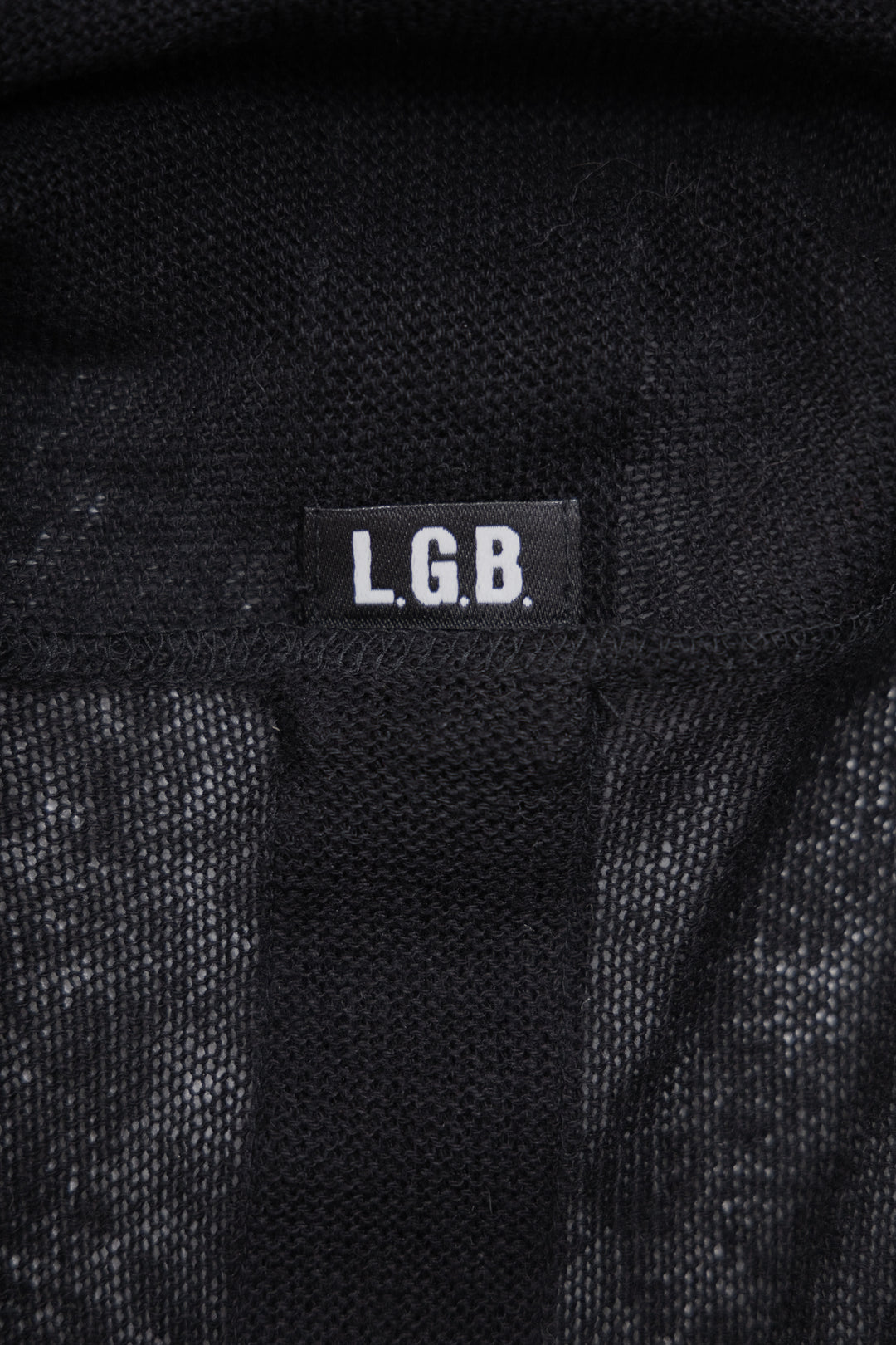 L.G.B - Hooded cardigan with faux leather sleeves and back