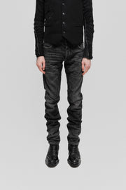 RICK OWENS - 2014 Washed grey black Detroit cut denim