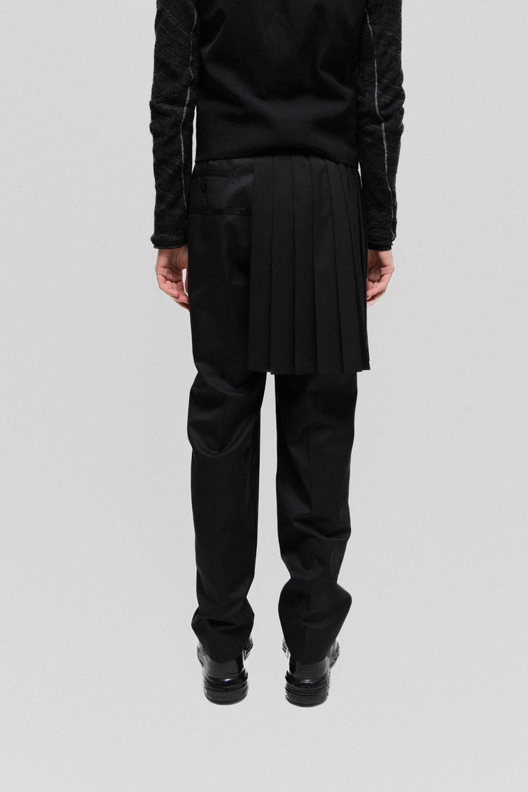 UNDERCOVER - FW15 "No (B)orders" Wool blend pleated skirt pants