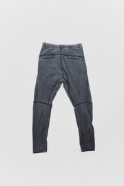 ISAAC SELLAM - Washed cotton pants with leather details (early 00's)