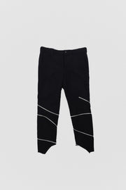 COMME DES GARÇONS - FW18 "White Shock" Wool pants with spiral leg zippers (runway)