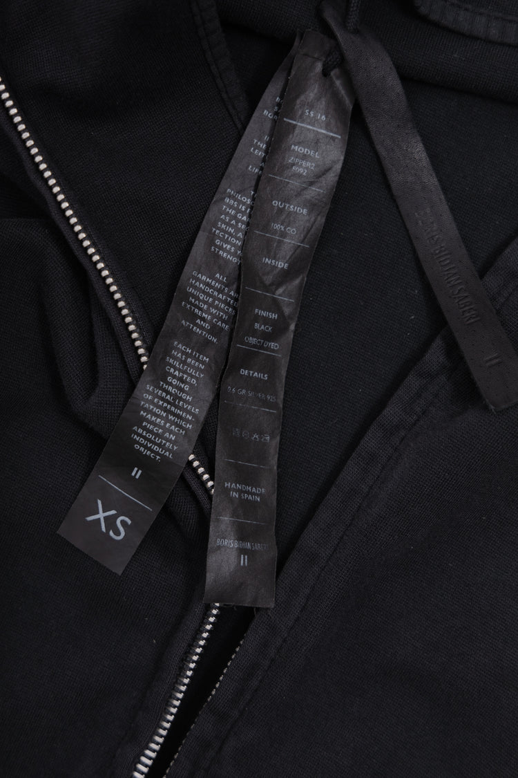 BORIS BIDJAN SABERI - SS16 Heavy cotton zip up hoodie – L'OBSCUR