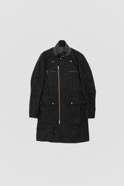 UNDERCOVER - FW08 "Unrealrealclothes" Wool biker coat with collar strap and zipper details