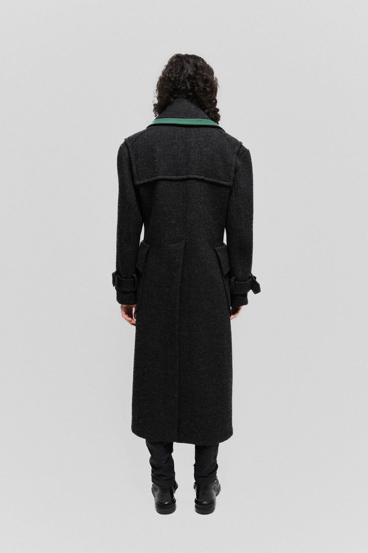 UNDERCOVER - FW97 "Leaf" Long reworked duffle coat with giant pockets and collar details