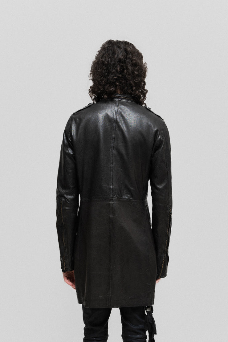 RICK OWENS - Long cardigan with ribbed sleeves (early 00&
