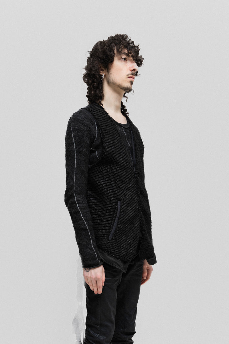 L.G.B - Button up knitted wool vest