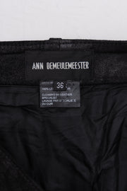 ANN DEMEULEMEESTER - Leather mini skirt (early 00's)