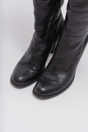 A.F VANDEVORST - Paneled high leather boots