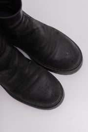 ANN DEMEULEMEESTER - Leather platform boots