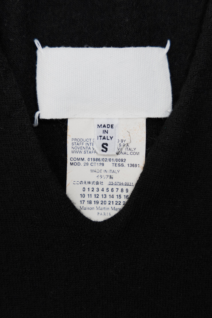 MAISON MARTIN MARGIELA - FW09 White label wool dress top with back draping